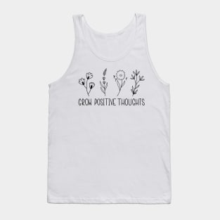 Grow Positive Thoughts, Growth Mindset, Growth, Plant T-Shirt, Retro Plant Tank Top